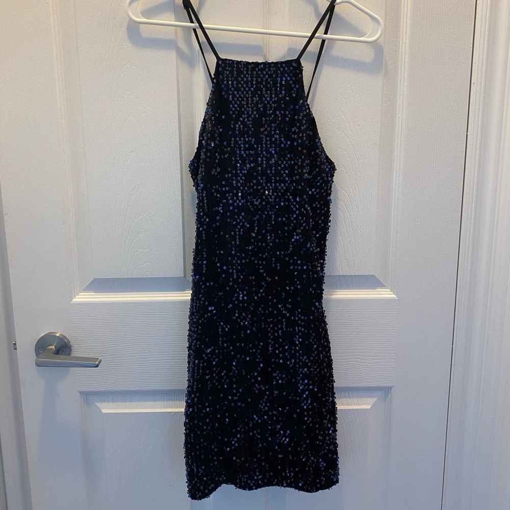Black Sequin Dress
